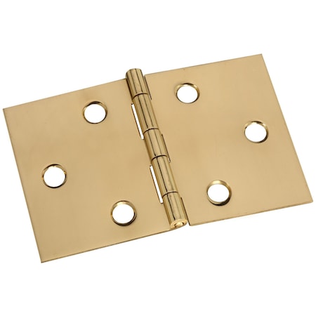 National National Hardware Polished Brass Hinge 2 in. 3-1/16 in. 1 pk N211-888